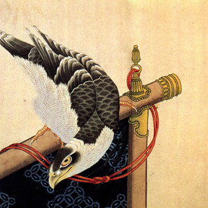 hawk-on-a-ceremonial-stand