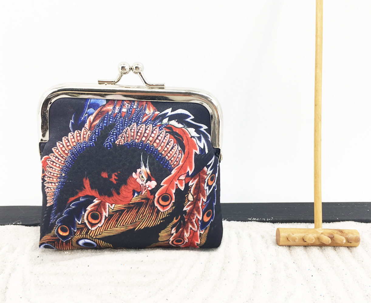Hokusai Phoenix, Phoenix Coin Purse, Japanese gifts | JE GALLERY
