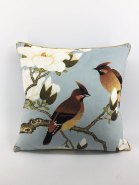 Bird Cushion, Velvet Cushion, Chinoiserie pillow