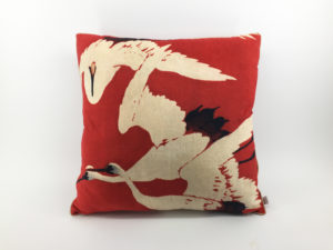 Crane Cushion, Velvet Cushion, Chinoiserie pillow 3