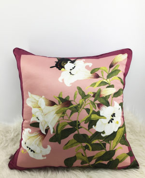 Floral Cushion, Chinoiserie pillow