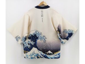 haori kimono, great wave